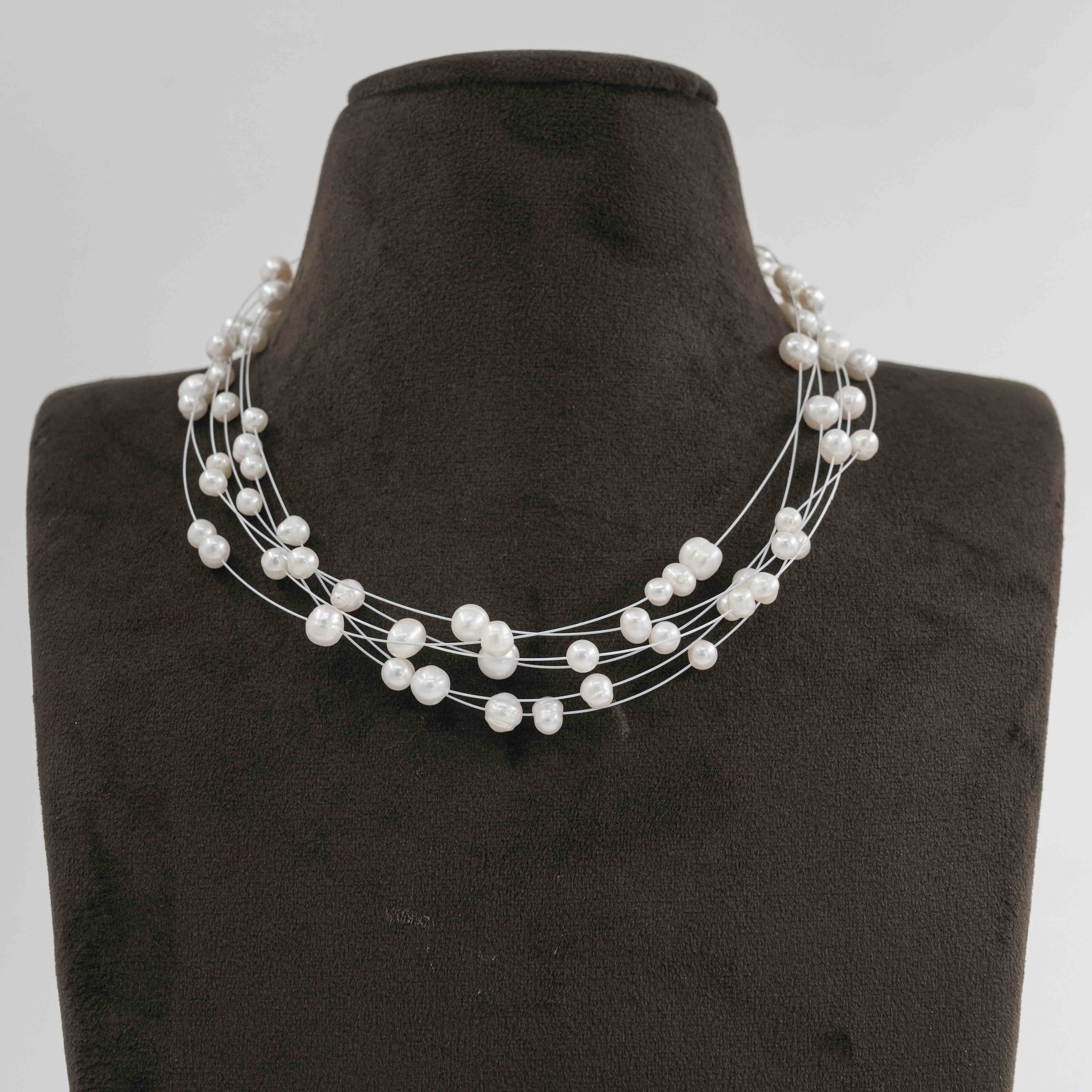 The Pearl Atelier by Kabra Pearls - 6 Layered Pearl Fancy Chain